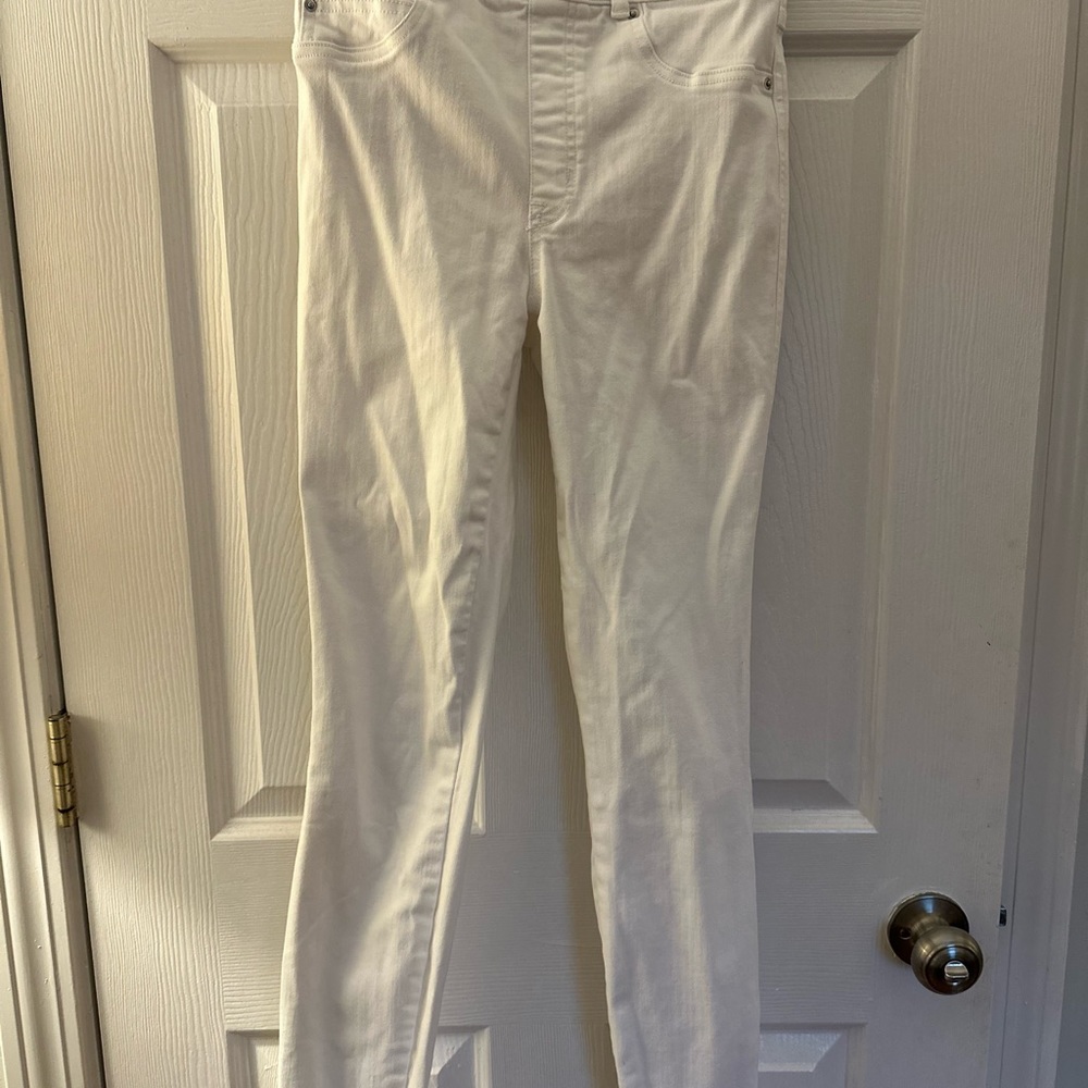 White skinny jean spanx brand